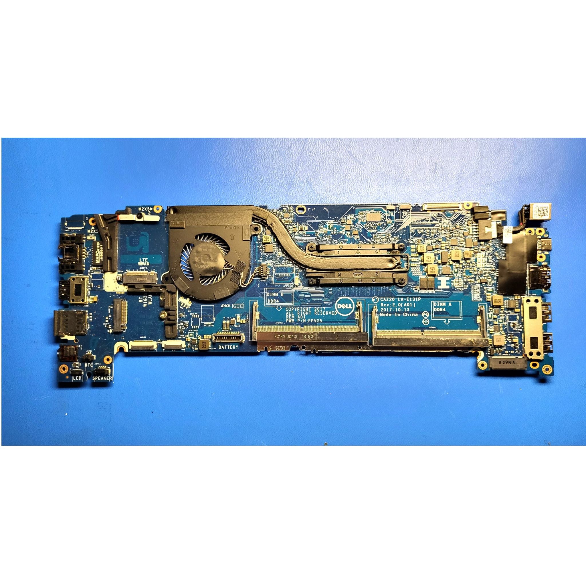 Dell Latitude 7480 Motherboard i7-6600U w/ Fan & Heatsink